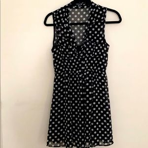 Polka dot collared mini